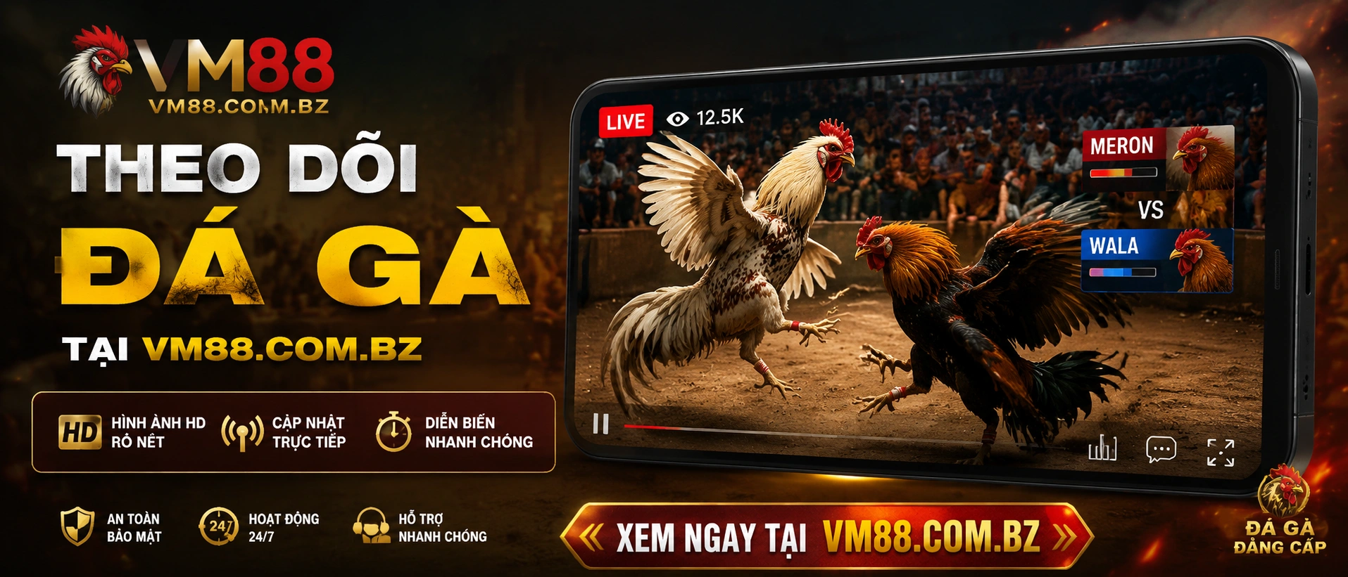 Đá Gà trực tiếp trên vm88.com.bz